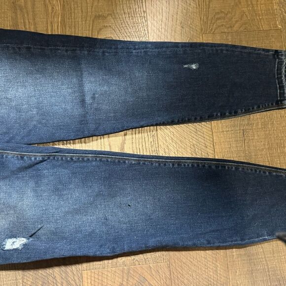 Spanx Distressed Ankle Skinny Jeans, Medium Wash Pull On Size Medium - Picture 13 of 16